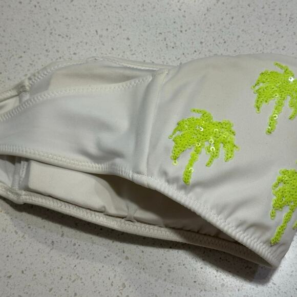 Victoria’s Secret Sequin Palm Tree Bandeau Bikini Top - Picture 7 of 11